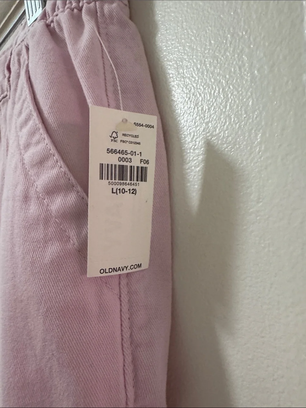 Old Navy Light Pink Wide-Leg Kids Jeans